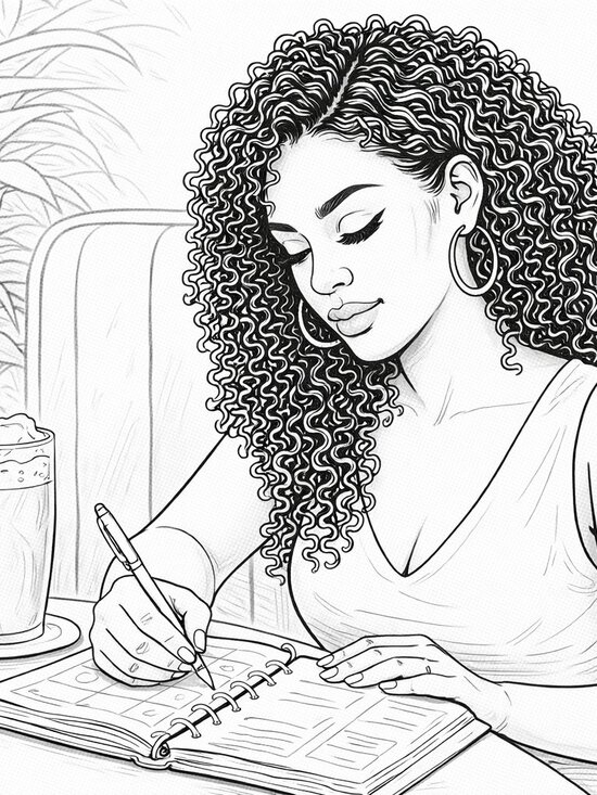 Latina Brunch Coloring Book for Adults and Teens - Picture 6 of 10